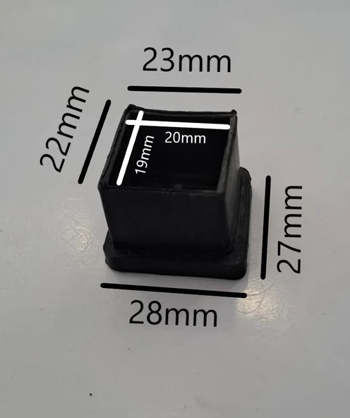 25x25 PLASTİK AYAK İÇTEN GEÇMELİ - Resim 2