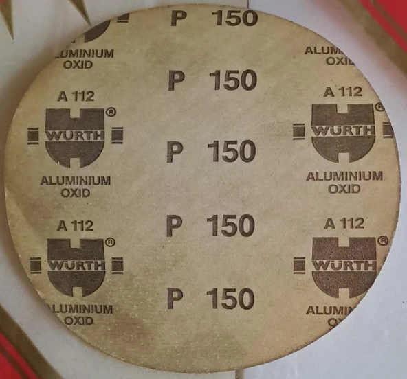 150 LİK YAPIŞKANLI ALÜMİNYUM OXİD DİSK ZIMPARA ( WÜRTH ) ürün görseli 1