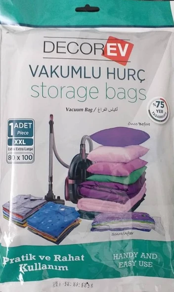 DEKOREV VAKUMLU HURÇ TEKLİ - XXL ( 80X100cm ) ürün görseli 1