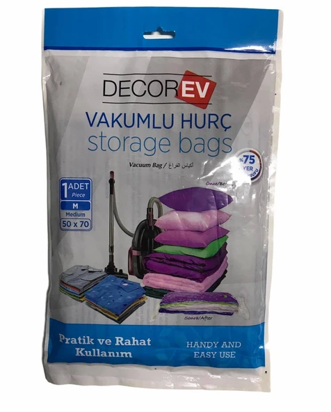 DEKOREV VAKUMLU HURÇ TEKLİ - M ( 50X70cm ) ürün görseli 1