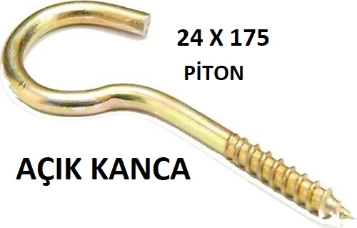 24 x 175 PİTON - AÇIK KANCA ( 1 ADET FİYATIDIR ) ürün görseli 1