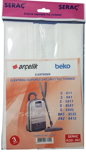 ELEKTRİKLİ SÜPÜRGE TOZ TORBASI KOD 062 ürün görseli 1