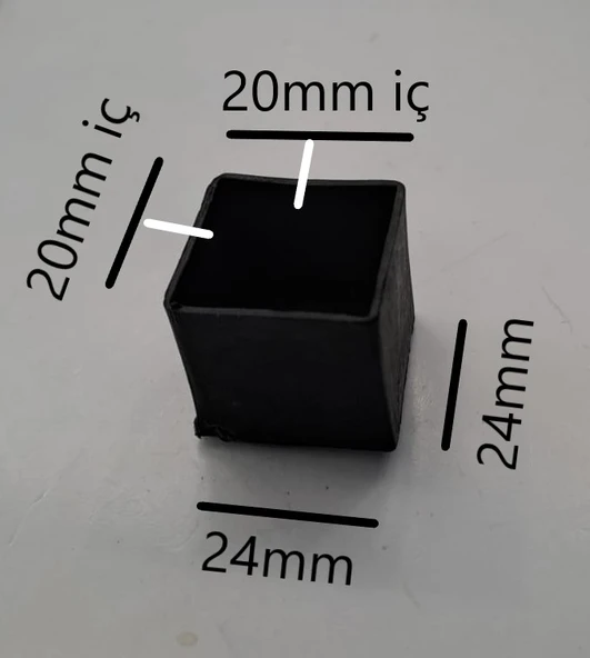 20x20 PLASTİK AYAK DIŞTAN GEÇMELİ - Resim 2