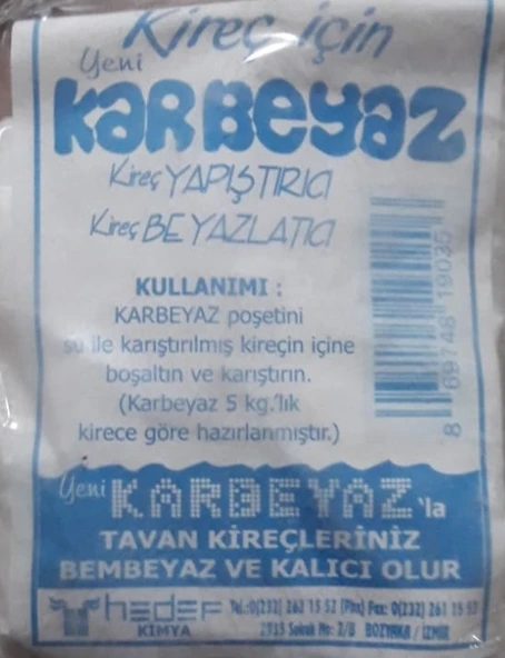 KAR BEYAZ KİREÇ PARLATICI ÇİVİT ( PAKET TAKRİBİ 60 gr + - % 5 - DEĞİŞKENLİK GÖSTEREBİLİR ) ürün görseli 1