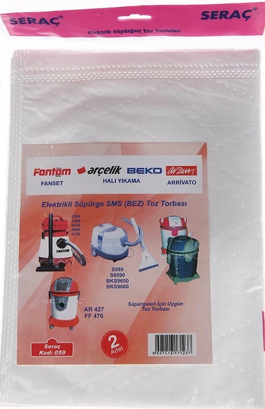 ELEKTRİKLİ SÜPÜRGE TOZ TORBASI KOD 059 ürün görseli 1