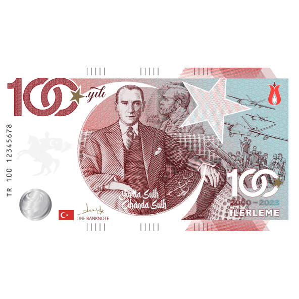 Türkiye Cumhuriyeti 100. Yıl "İlerleme" Banknotu ürün görseli 1