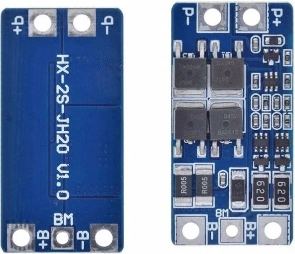 2s 10A 7.4V 18650 Bms Lityum Batarya Pil Akü Koruma Kartı Protection Board ürün görseli 1