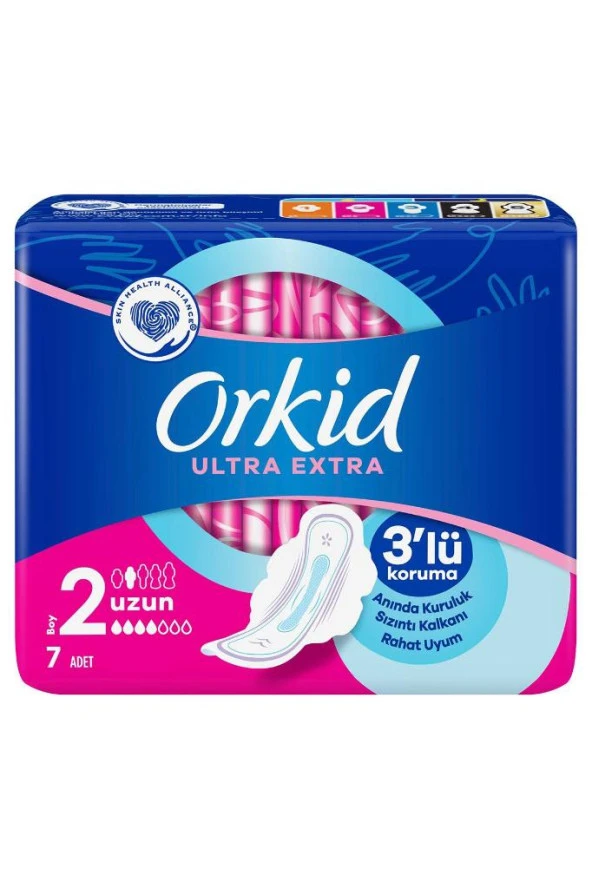 ORKİD TEKLİ  ULTRA KANATLI UZUN 7li - Resim 3