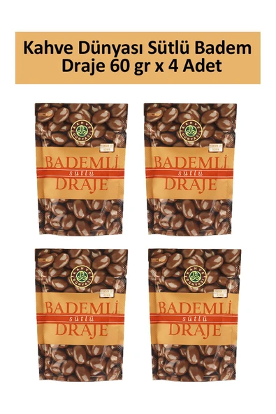 Kahve Dünyası Sütlü Badem Draje 60 gr x 4 Adet ürün görseli 1
