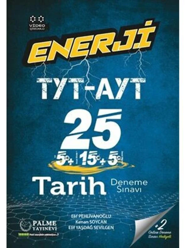 PALME YKS TYT AYT ENERJİ TARİH 25 DENEME SINAVI VİDEO ÇÖZÜMLÜ ürün görseli 1