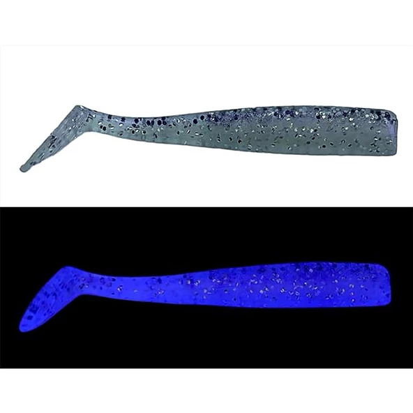 Mef Sargan 8cm 5 Adet Silikon Yem  UV Naturel Ghost ürün görseli 1