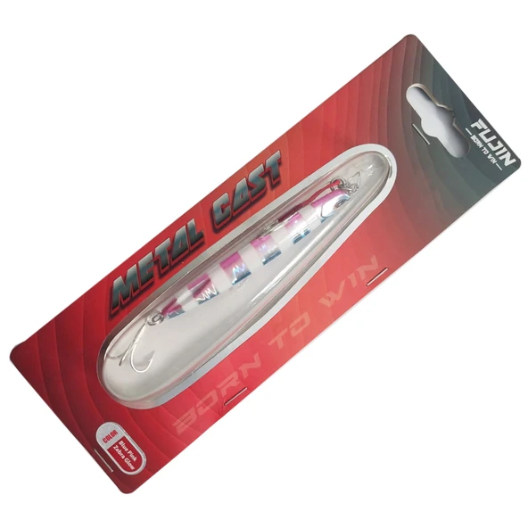 Fujin Metal Cast 60gr Shore Jig Yem  MT12 Blue Pink Zebra Glow ürün görseli 1