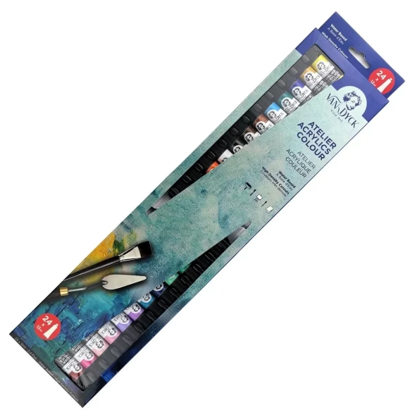 Van Dyck Atelier Akrilik Boya Seti 24lü 12ml ürün görseli 1