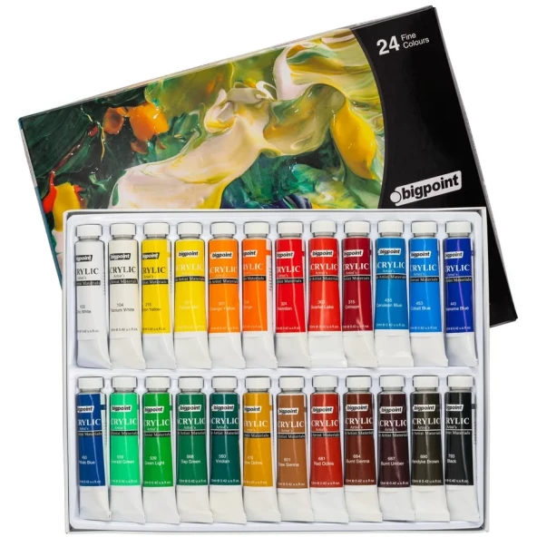 Bigpoint Akrilik Boya Seti 12ml Tüp x 24 Renk ürün görseli 1