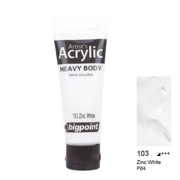 Bigpoint Akrilik Boya 75 ml Zinc White 103 ürün görseli 1