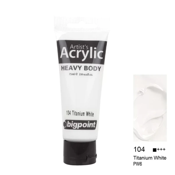 Bigpoint Akrilik Boya 75 ml Titanium White 104 ürün görseli 1