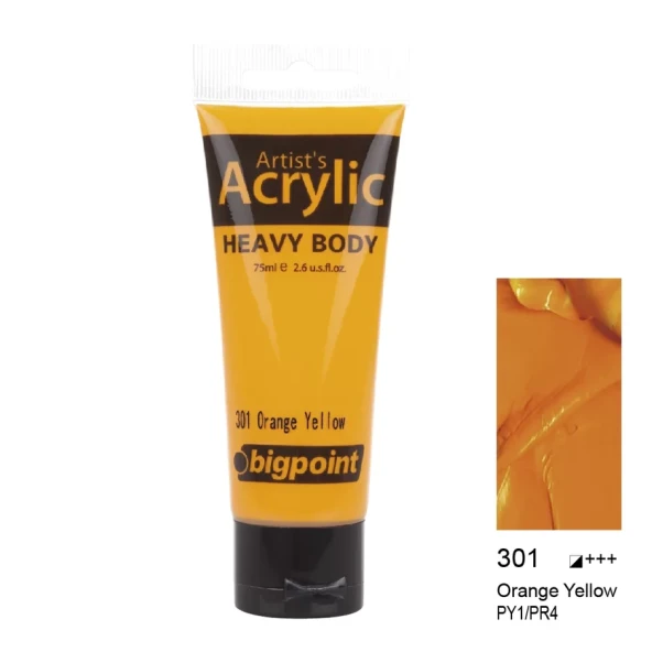 Bigpoint Akrilik Boya 75 ml Orange Yellow 301 ürün görseli 1