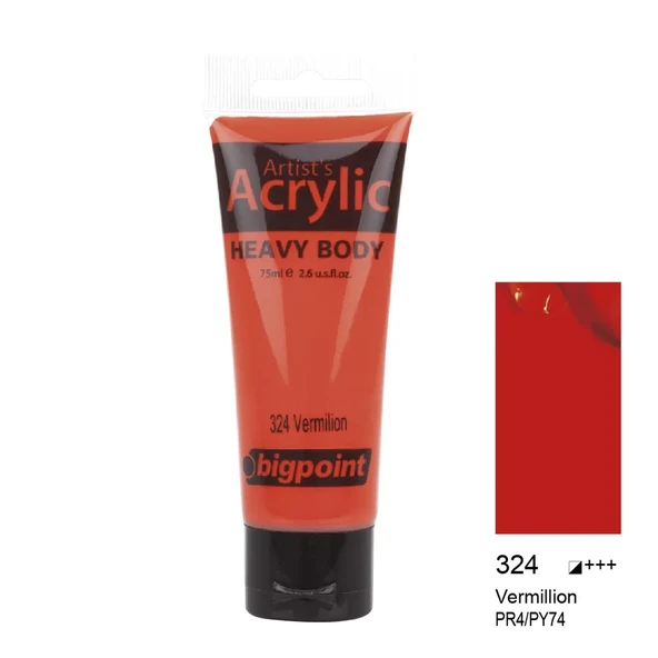 Bigpoint Akrilik Boya 75 ml Vermilion 324 ürün görseli 1