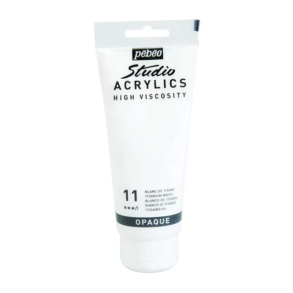 Pebeo Studio Akrilik Boya 11 Titanium White 100ml ürün görseli 1