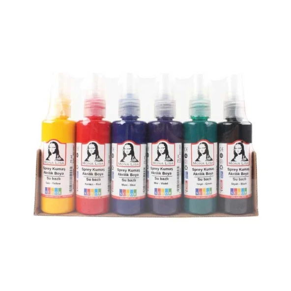 Südor Sprey Kumaş Akrilik Boya 6 Renk 70 ml ürün görseli 1