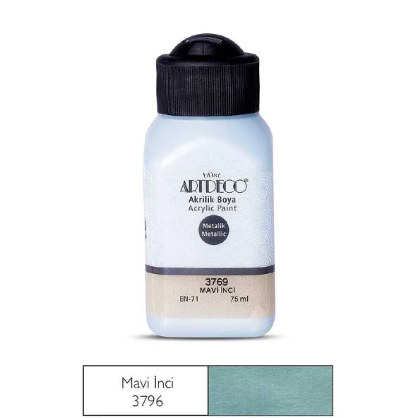 Artdeco Akrilik Boya Metalik 75 ml Mavi İnci ürün görseli 1