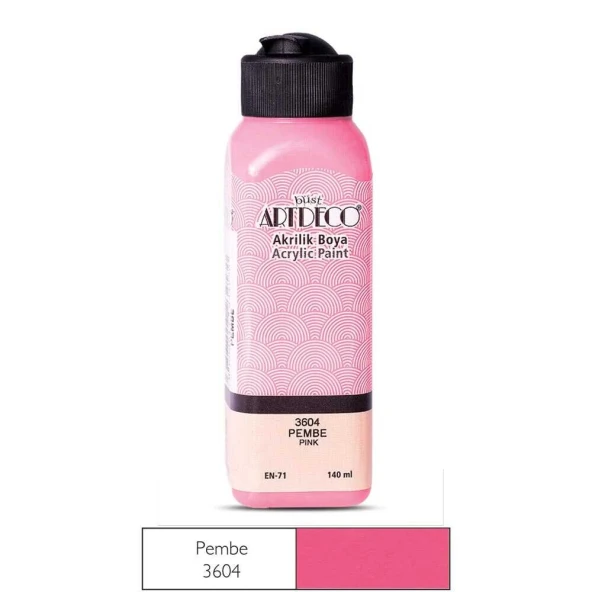 Artdeco Akrilik Boya 140 ml Pembe - Resim 2