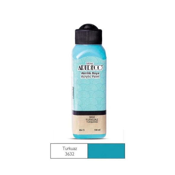 Artdeco Akrilik Boya 140 ml Turkuaz - Resim 2