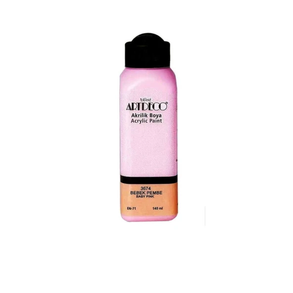 Artdeco Akrilik Boya 140 ml Bebek Pembe - Resim 2