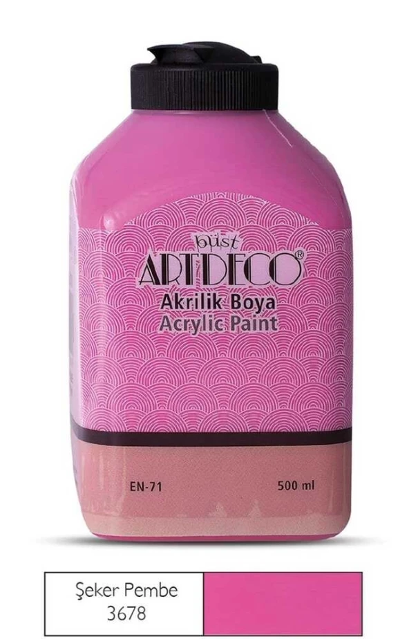 Artdeco Akrilik Boya 500 ml Şeker Pembe - Resim 2