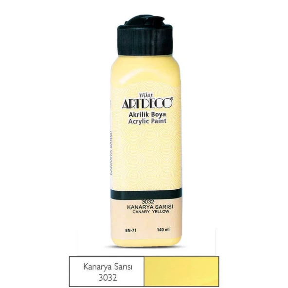 Artdeco Akrilik Boya 140 ml Kanarya Sarısı ürün görseli 1