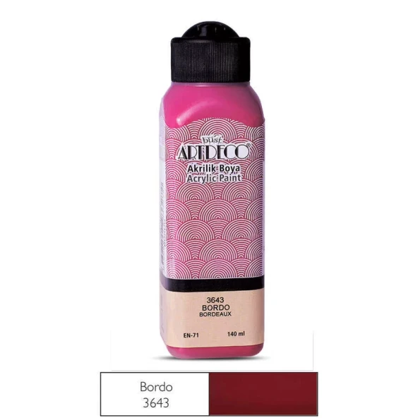 Artdeco Akrilik Boya 140 ml Bordo ürün görseli 1
