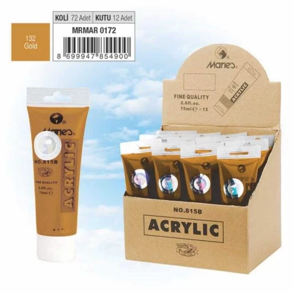 Maries Akrilik Boya 75ml Altın ürün görseli 1