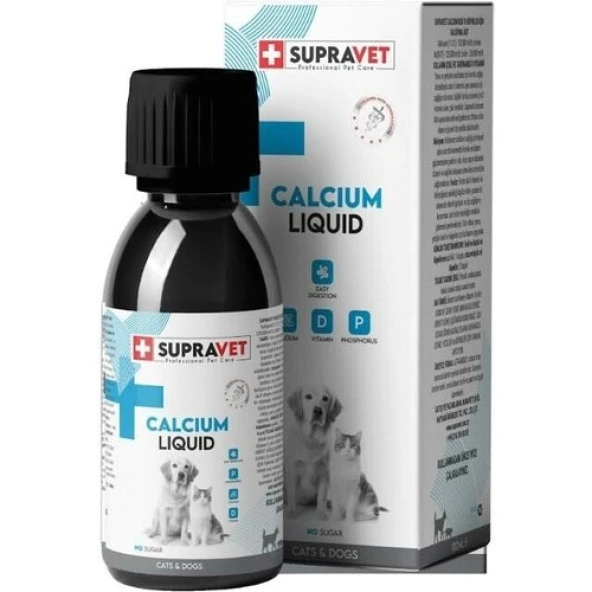 Supravet Calcium Damla Kedi ve Köpekler İçin Sıvı 100 Ml ürün görseli 1