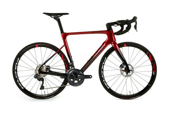 Bisan Unique Ultegra DI2 53 Cm Kırmızı Siyah Karbon yol yarış Bisikleti ürün görseli 1