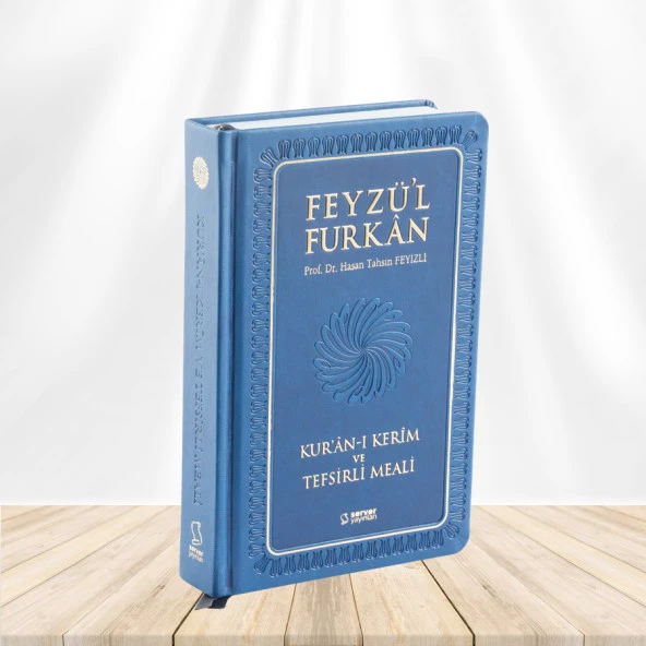 Feyzü'l Furkan Kur'ân-ı Kerîm ve Tefsirli Meali (Büyük Boy - Mushaf ve Meal - Ciltli) LACİVERT ürün görseli 1