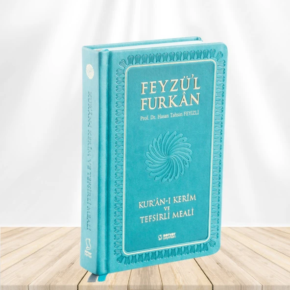 Feyzü'l Furkan Kur'ân-ı Kerîm ve Tefsirli Meali (Büyük Boy - Mushaf ve Meal - Ciltli) TURKUAZ ürün görseli 1