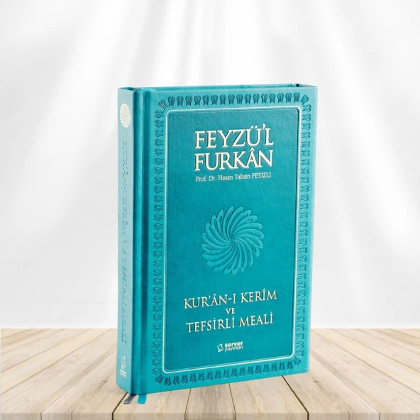 Feyzü'l Furkan Kur'an-ı Kerim ve Tefsirli Meali (Orta Boy - Mushaf ve Meal) (MIKLEPLİ CİLTLİ) TURKUAZ-LACİVERT-PEMBE ürün görseli 1