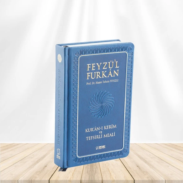 Feyzü'l Furkan Kur'ân-ı Kerîm ve Tefsirli Meali (Orta Boy - Mushaf ve Meal - Ciltli) LACİVERT ürün görseli 1