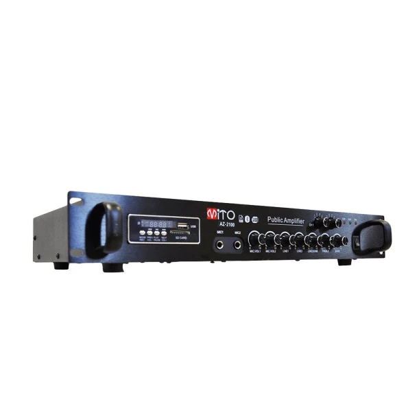 MİTO AZ-2100 2 BÖLGELİ 100 WATT HAT TRAFOLU ANFİ MİKSER ürün görseli 1