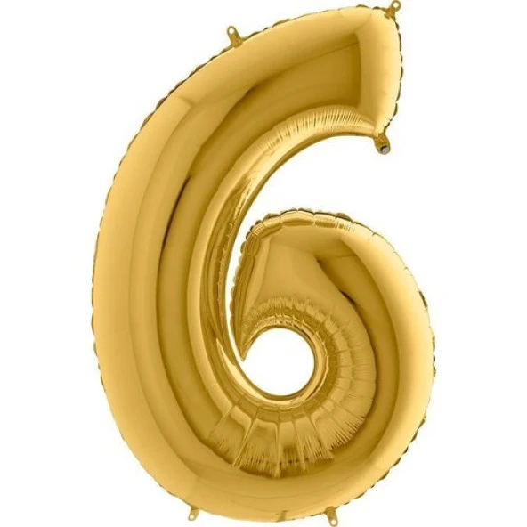 Kikajoy Rakam Folyo Balon 40’’ Altın ( 6 ) ürün görseli 1
