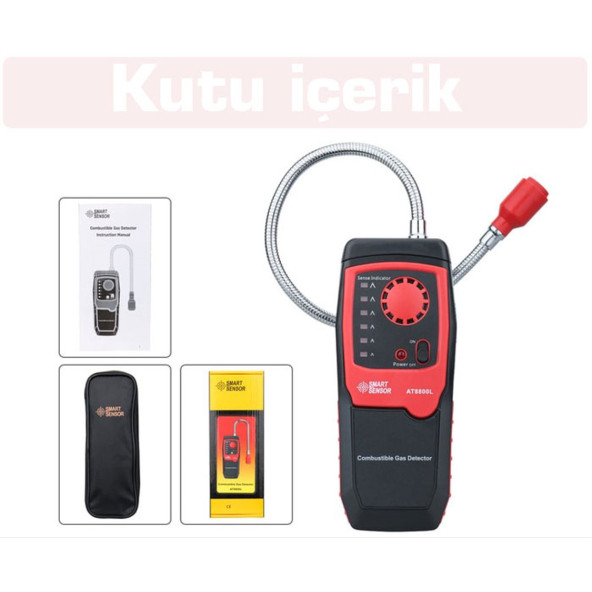 Smart Sensor AT8800L Yanıcı Gaz Kaçak Dedektörü - Resim 7