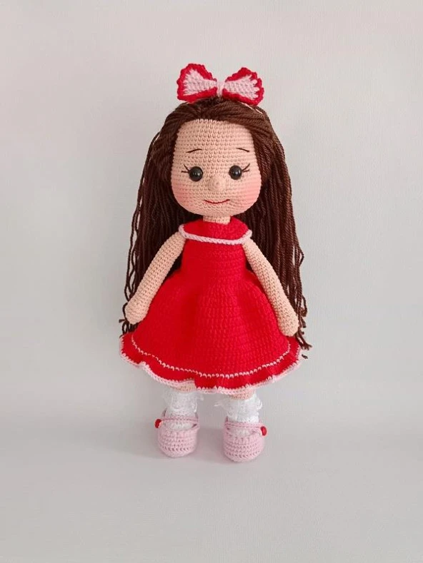 Kırmızılım Fatoş Bebek Amigurumi Organik Oyuncak ürün görseli 1