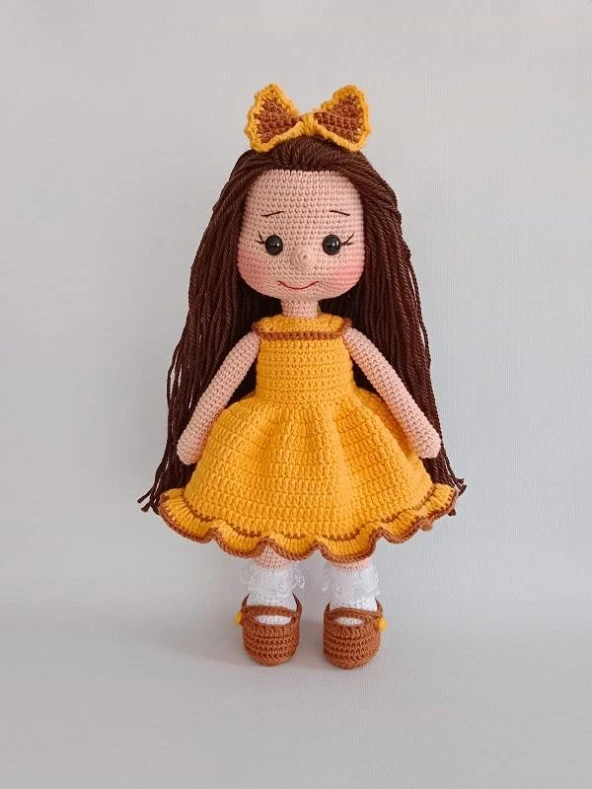 Sarı Güzeli Fatoş Bebek Amigurumi Organik Oyuncak ürün görseli 1