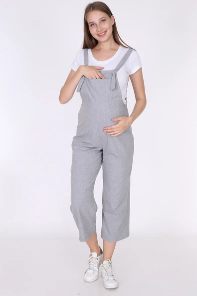 Luvmabelly MYRA6100 - Gri Hamile Salopet ürün görseli 1