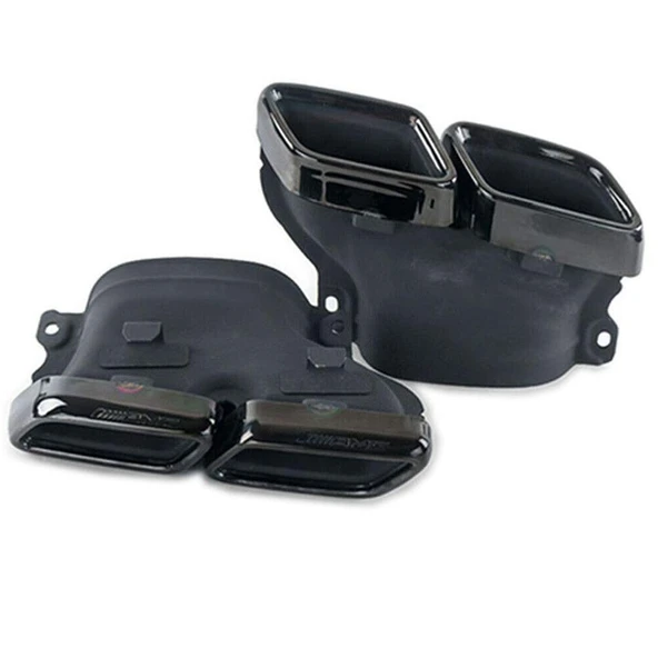 AUTOGP Mercedes w205 w212 w213 c63 amg egzoz ucu set siyah 4 çıkış ürün görseli 1