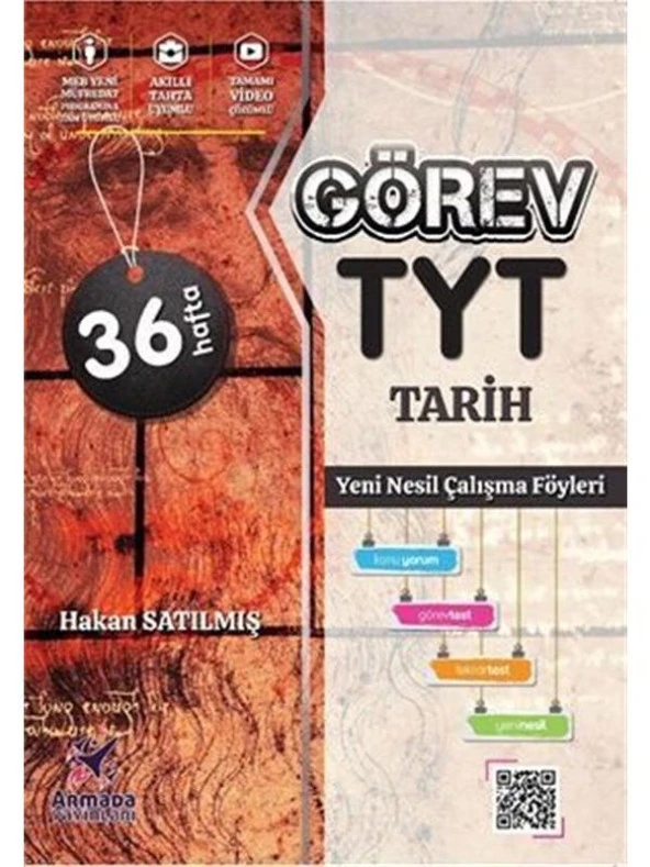 ARMADA GÖREV YKS TYT TARİH YENİ NESİL ÇALIŞMA FÖYLERİ 36 HAFTA ürün görseli 1
