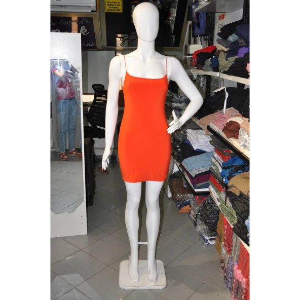 KADIN ASKILI KISA ELBİSE - Resim 9