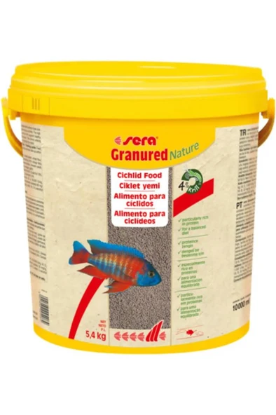 Sera GranuRed Nature 500 gr (Açık) Poşette Protein Cichlid Balık Yemi Skt11/2028 ürün görseli 1