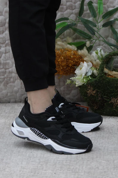 Kinetix Foxy TX W Siyah Beyaz Orijinal Ürün Sneaker Kadın Spor Ayakkabı ürün görseli 1