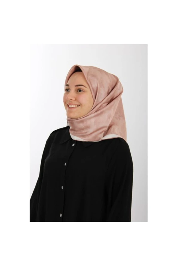 Aker 90x90 Koyu Somon Ipek Krep Saten Eşarp 7208701-396 ürün görseli 1
